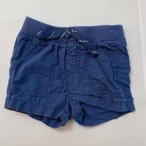 Jumping Beans Baby Boy Solid Navy Blue Summer Short Elastic Waist Shorts Size 3M
